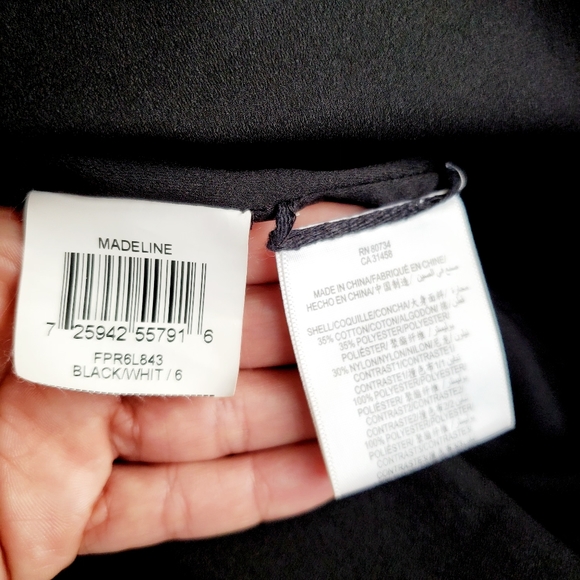 BCBGMAXAZRIA cocktail dress 6 black and white - Picture 7 of 8